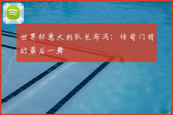 世界杯意大利队长布冯：传奇门将的最后一舞